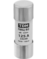 Плавкая вставка ПВЦ-B2 22х58 aR (быстродействующая) 125А TDM