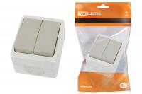 Выключатель 2-кл. открытой установки IP54 10А "Вуокса" TDM