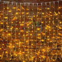 Гирлянда "Светодиодный Дождь" 2х1,5м, пост. свеч., бел. провод, 230 В Теплый белый NEON-NIGHT