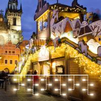 Гирлянда бытовая электрическая бахрома - 100-101 теплый белый 3*0,6 м IP65