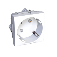 Altira Бел Розетка 45 2P+E со шторками R9003