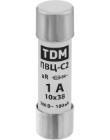 Плавкая вставка ПВЦ-С2 10х38 aR (быстродействующая) 1А TDM