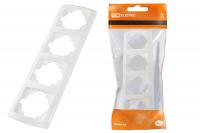 Рамка 4-х постовая горизонтальная белая "Онега" TDM