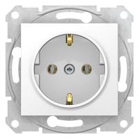 SEDNA Бел Розетка с/з, 16А, 250В