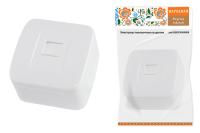 Розетка TФ (RJ-11) открытой установки IP20, белая "Дача" Народная