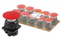 Выключатель кнопочный КЕ 021-У2-исп.2 гриб красный 1з+1р 10A 660B IP40 TDM