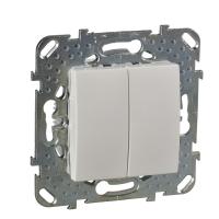 UNICA Беж Двухклавишный переключатель (СХ.6+6)