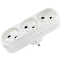 Блок на 3 гнезда 2П б/з плоский 6А 250B TDM