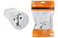 Кабельная розетка 2П+З 16А 250B белая TDM	