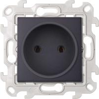 Simon 24 Графит Розетка 2К без защитных шторок