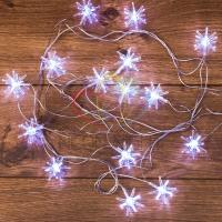 Гирлянда светодиодная "Снежинки" 20 LED 2,8 м Белый NEON-NIGHT