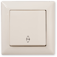 Переключатель 1-клавишный крем