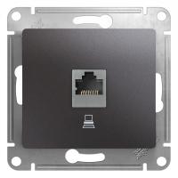 GLOSSA Графит Розетка компьютерная RJ45 кат.5E, механизм