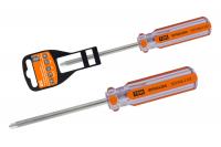 Отвертка крестовая, прозрачная рукоятка, углеродистая сталь, тип PH3 x 200 мм, серия "Гранит" TDM