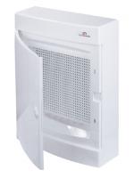 Щит наружн. пластиковый ECT24 MEDIA-PO (перф.панель, белая дверца)