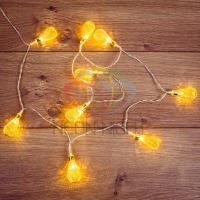 Гирлянда светодиодная "Восточные фонарики" 10 LED 1,5 метра, прозрачный ПВХ Желтый NEON-NIGHT