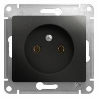 GLOSSA Антрацит Розетка б/з, 16А, механизм