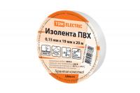 Изолента ПВХ 0,15х19мм Белая 20метров TDM