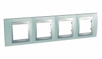 UNICA TOP Флюорит/алюм Рамка 4 пост