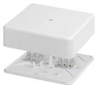 Коробка распаячная КР 100х100х29 ОП с клем. колодкой белая IP40 TDM