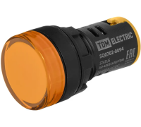 Лампа сигнальная AD-22DS, LED, d22 мм, 24-440 В AC/DC, желтый TDM