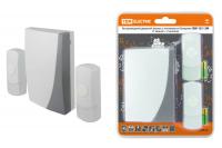 Звонок беспроводной ЗББ-12/1-2М (2 мелодии, кнопка IP44, 3х1,5В АА, 2 кнопки) TDM