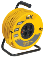 Катушка УК50 с термозащитой 4 места 2P+PE/50м 3х1,5мм2 INDUSTRIAL IEK