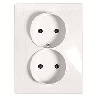 Розетка двойная, крем.
