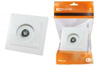 Розетка телевизионная типа F (SAT) белая "Таймыр" TDM