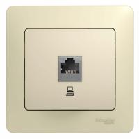 GLOSSA Беж Розетка компьютерная RJ45 кат.5E, механизм