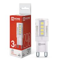 Лампа светодиодная LED-JCD 3Вт 230В G9 4000К 290Лм IN HOME