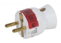 Legrand Элиум Белый Вилка 2Р+Е, 16А, нижний ввод, пластик Legrand Элиум Белый Вилка 2Р+Е, 16А, нижний ввод, пластик