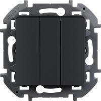 Legrand INSPIRIA Антрацит Выключатель 3-кл. 10 AX - 250 В