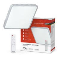 Светильник светод. COMFORT MYSTERY КВАДРАТ 75Вт 230В 3000-6500K 6000Лм 530х70мм пульт ДУ IN HOME