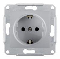 SEDNA Алюм Розетка с/з,16А, 250В