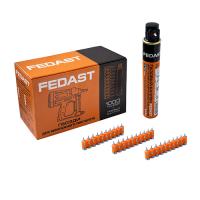 Гвозди 3.0х19 мм для монтажного пистолета с ков.након.Bullet point в компл.с газ.бал.165 мм FEDAST