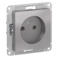 AtlasDesign Алюминий Розетка б/з без шторок, 16А, механизм, 