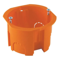 Установочная коробка СП D65х45мм, саморезы, красная, IP20, TDM