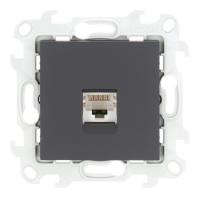Simon 24 Графит Розетка RJ45 кат. 5е UTP