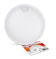 Светильник светодиод. герметичный СПП-Д-КРУГ 18Вт 230В 6500К 1440Лм с датчиком движения IP65 IN HOME