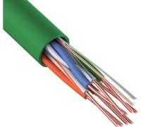 Кабель витая пара REXANT U/UTP 24AWG CAT5e, нг(А)-LSLTx, 4х2х0,52, INDOOR, SOLID, зеленый, 305м