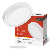 Панель светодиод. накл. круглая NRLP-VC 15Вт 230В 4000К 1200лм 170мм белая IP40 IN HOME