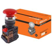 Кнопка AEAL-22 "Грибок"с фиксацией красный d22мм 230В 1з+1р TDM