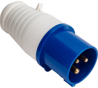 Вилка 013 2Р+РЕ 16А 220В IP44 TDM