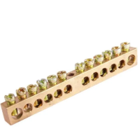 Шина "N" нулевая 6х9мм 12/1 (12 групп/крепеж по центру) TDM