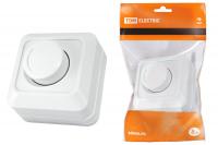 Светорегулятор поворотный 600Вт IP20 белый "Ладога" TDM