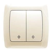 CARMEN Крем Выключатель 2 проходной 