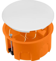 Коробка распаячная СП D80х40мм, крышка, пл. лапки, IP20, TDM