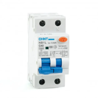Диф. автомат NB1L 1P+N C40 30mA тип AC 10kA (36mm) (R) CHINT