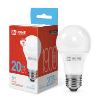 Лампа светодиодная LED-A60-VC 20Вт 230В Е27 6500К 1900Лм IN HOME